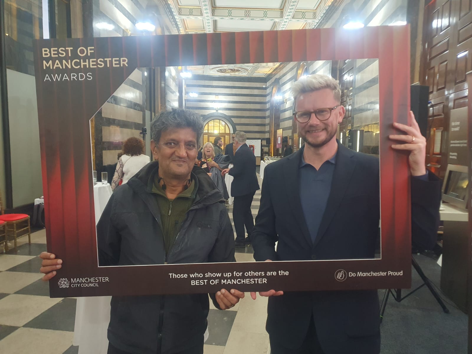 Reg at the Best of Manchester Nominees Celebration Evening with Gary Bridges